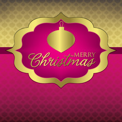 Elegant Label Christmas card in vector format.  