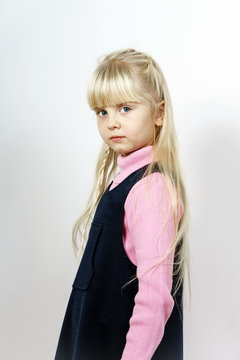 Cute little towhead girl
