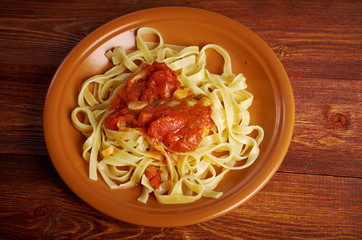 Sicilian homemade   pasta  Fettuccine