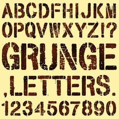 Grunge Stencil Letters
