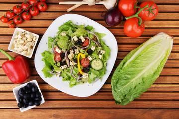 salad with fresh vegetables