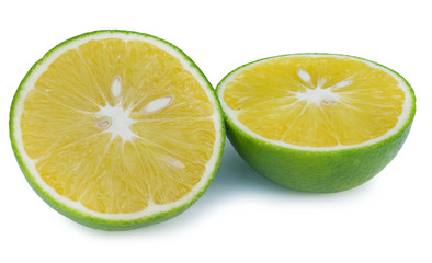 earliest of Japanese satsuma tangerines with orange and green ri