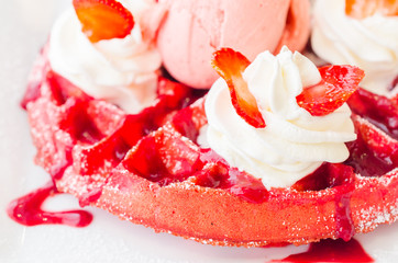 Strawberry waffle
