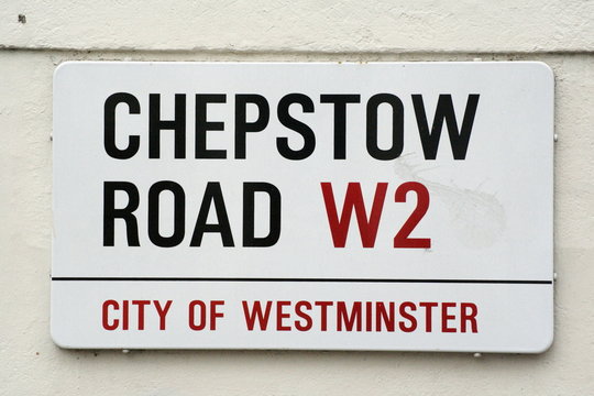 Chepstow Road a central london street sign