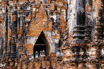Historic architecture in Ayutthaya, Thailand