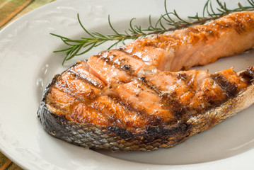 Trancio di salmone arrosto