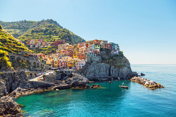 Fototapeta na wymiar Manarola. Wybrzeżu Cinque Terre we Włoszech.