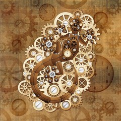 Steampunk Gecko Lizard Vintage Style-Geco Meccanico