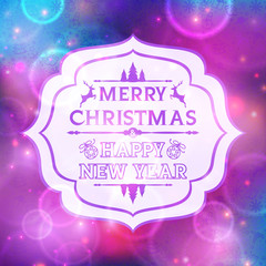 Abstract greeting with Christmas and New Year