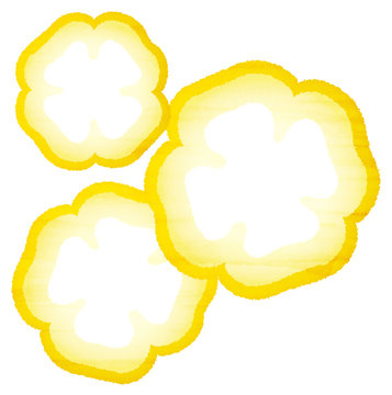 水彩風 スライスしたパプリカ