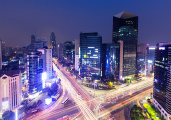 Gangnam District in Seoul city
