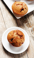 homemade strawberry and orange muffins