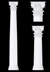 corinthian column set ,vector drawing