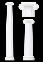 Obraz premium ionic column set ,vector drawing