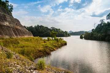 Fototapeta na wymiar Dam water storage in thailand
