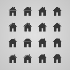 Set of houses icons, vector illustration