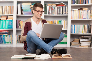 Studying in a quite spot.