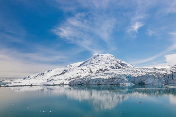Fototapeta na wymiar Lamplugh glacier in the Glacier Bay national park.