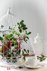 Holly & Berries Birdcage