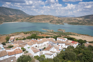 Naklejka na ściany i meble Views of Zahara Reservoir, Cadiz, Andalusia, Spain