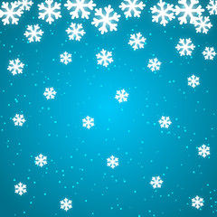 Christmas background with shiny snowflakes