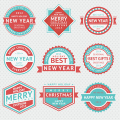 Set badges for Christmas cards