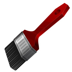 Paint brush on a white background