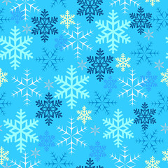 Fototapeta na wymiar holiday seamless pattern with snowflakes