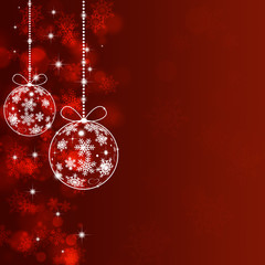 Holiday Red Xmas Greeting Background