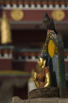 Buddha sculpture in Kathmandu temple