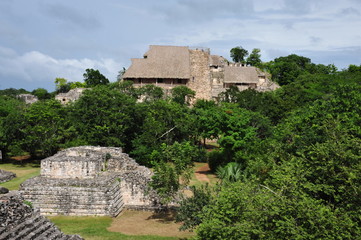 Fototapeta na wymiar Ek Balem archaeological site within the municipality of Temozón