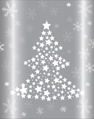 Christmas tree of stars silver