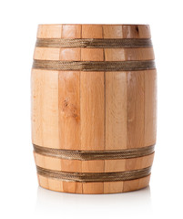 Fototapeta premium Wooden barrel isolated
