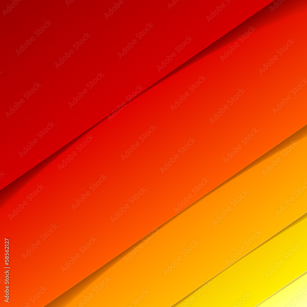 Poster abstract red and orange rectangle shapes