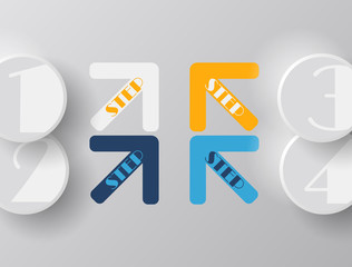 step circles, vector infographic