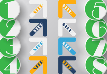 step circles, vector infographic