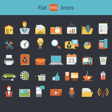 Flat Icons for Web and Mobile Applications