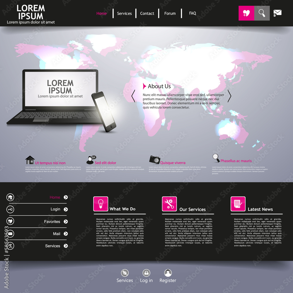 Canvas Prints website template for business presentation