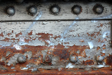 Fond charpente métallique rouillée