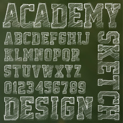 Vector sketched alphabet