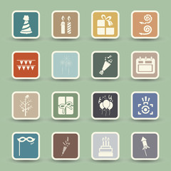 Happy New Year icons 