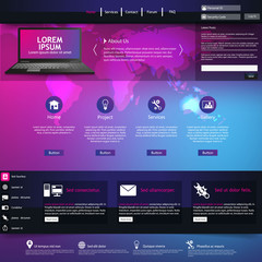 Colorful business website template design
