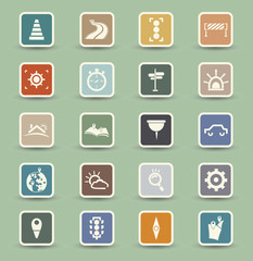 transportation icons and map icons 