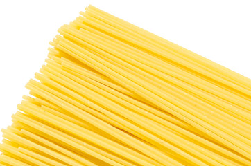 A Pile of Raw Spaghetti End Close-up