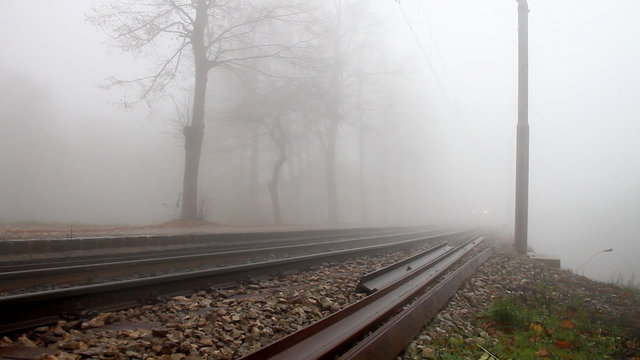 Train in the fog