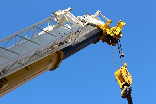 Haut de fl&egrave;che de grue de levage t&eacute;lescopique
