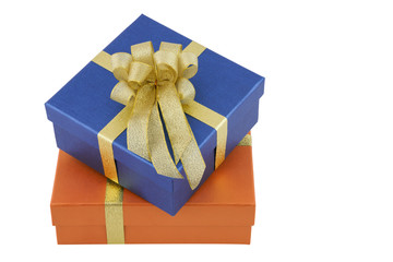 Christmas gift box with isolated on white background