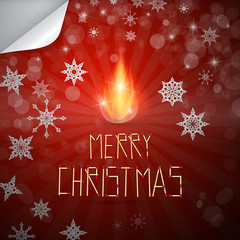 Red Abstract Vector Merry Christmas Background