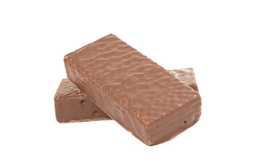 Broken chocolate waffles