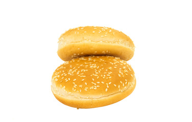 hamburger buns isolated